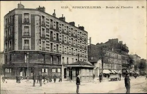 Ak Aubervilliers Seine Saint Denis, Route de Flandre