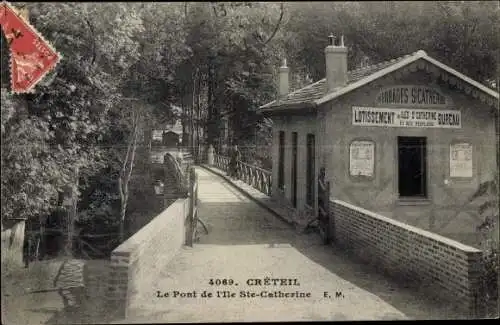 Ak Creteil Val de Marne, Le Pont de l'Ile Sainte Catherine