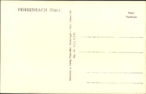Ak Fehrenbach Masserberg im Thüringer Schiefergebirge, Ortschaft