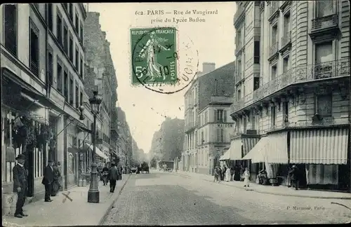 Ak Paris XV., Rue de Vaugirard, prise du Lycee Buffon