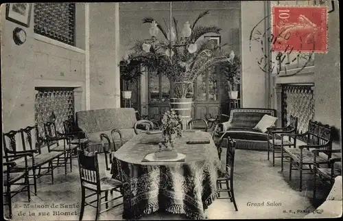 Ak Paris XV., Maison de Sante de la rue Blomet, Grand Salon