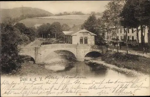 Ak Dahl an der Volme Hagen in Westfalen, Brücke, Gasthaus