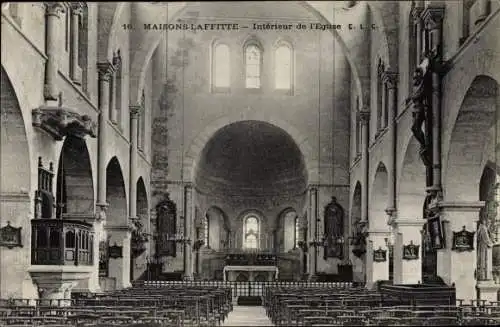 Ak Maisons Laffitte Yvelines, Interieur de l'Eglise, Kirche, Innenansicht