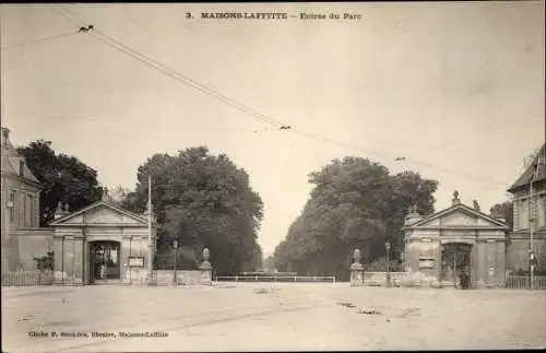 Ak Maisons Laffitte Yvelines, Entree du Parc