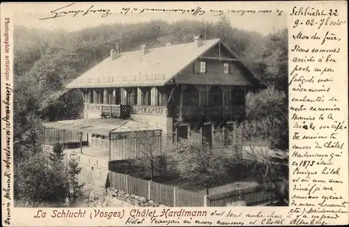 Ak La Schlucht Vosges, Chalet Hardtmann