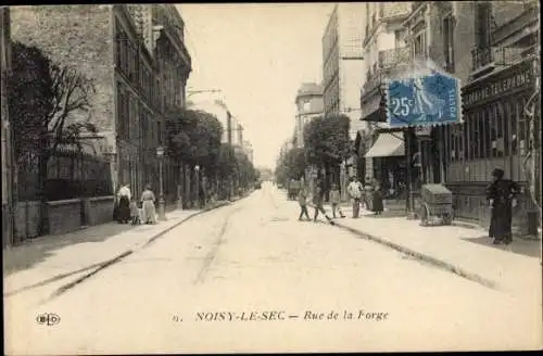 Ak Noisy le Sec Seine Saint Denis, Rue de la Forge