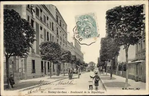 Ak Noisy le Sec Seine Saint Denis, Boulevard de la République