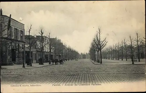 Ak Pantin Seine Saint Denis, Avenue du Cimetière Parisien