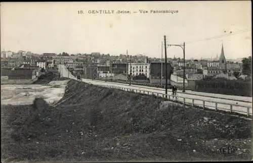 Ak Gentilly Val de Marne, Vue panoramique