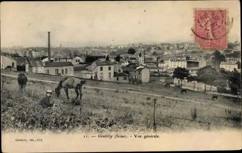 Ak Gentilly Val de Marne, Vue générale
