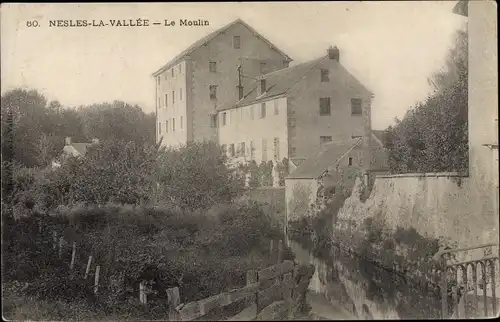 Ak Nesles la Vallee Val d'Oise, Moulin