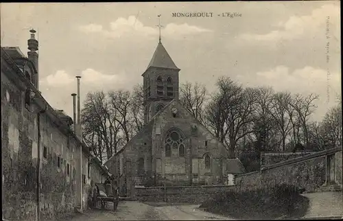 Ak Mongeroult Val d'Oise, Eglise