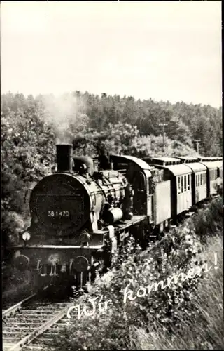 Ak Deutsche Eisenbahn, Dampflokomotive, 381470