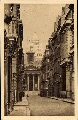 Ak Paris IX., Eglise Sacre Coeur vue de la Rue Laffitte