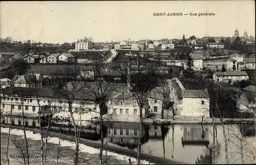 Ak Saint Junien Haute Vienne, Vue générale