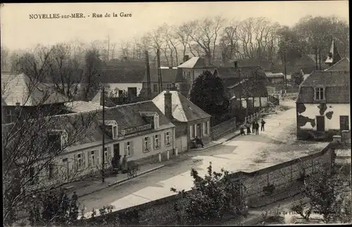 Ak Noyelle sur Mer Somme, Rue de la Gare