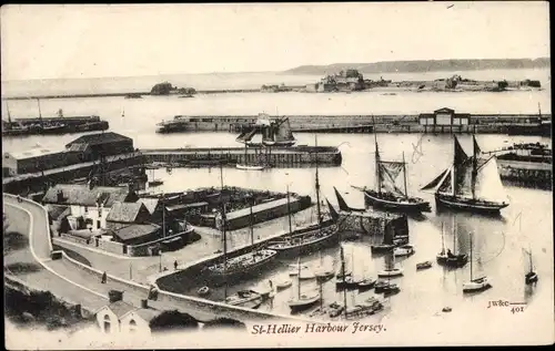 Ak Saint Helier Jersey Kanalinseln, Harbour, Hafenpartie