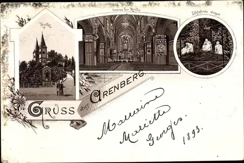 Litho Arenberg Koblenz in Rheinland Pfalz, Schlafende Jünger, Kirche, Inneres
