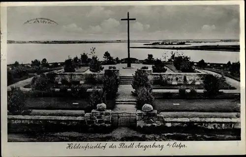 Ak Węgorzewo Angerburg Ostpreußen, Soldatenfriedhof