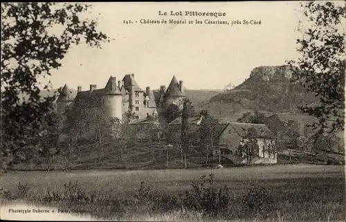 Ak Montal près St. Céré Lot, Château et les Césarines, près St. Céré