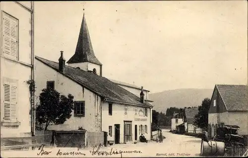 Ak Thiefosse Vosges, Grande Rue, Auberge E. Barnet