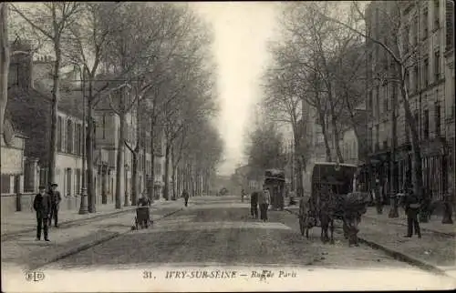 Ak Ivry sur Seine Val de Marne, Rue de Paris