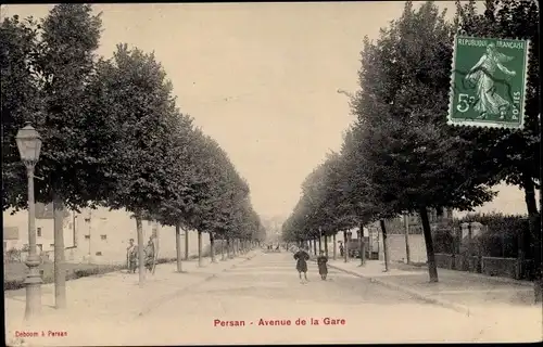 Ak Persan Val d'Oise, Avenue de la Gare