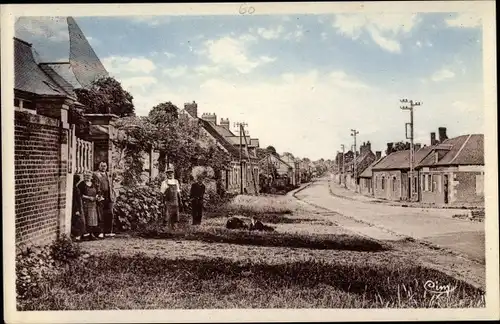 Ak Guiscard Oise, L'entree du Pays venant de Noyon