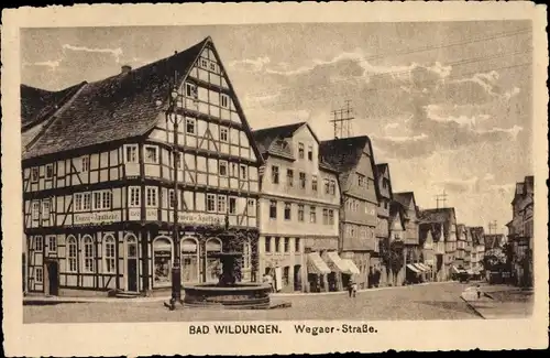 Ak Bad Wildungen in Nordhessen, Wegaer Straße, Apotheke