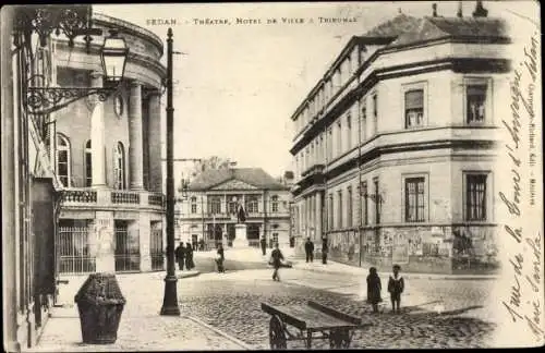Ak Sedan Ardennes, Theatre, Hotel de Ville, Tribunal