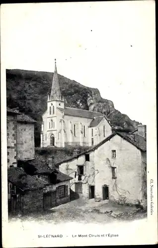 Ak St. Leonard Haute Vienne, Mont Clovis, Eglise