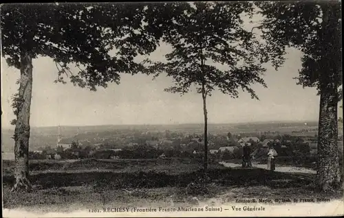 Ak Rechesy Territoire de Belfort, Vue générale, Blick auf den Ort