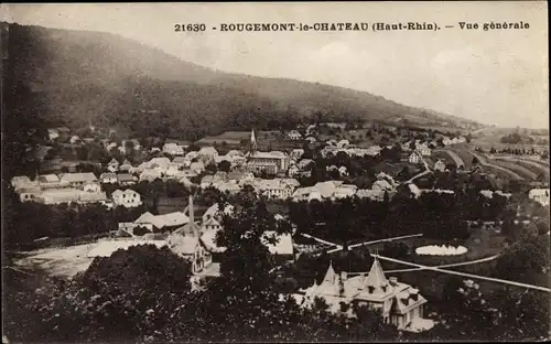 Ak Rougemont le Chateau Territoire de Belfort, Vue générale, Blick auf den Ort