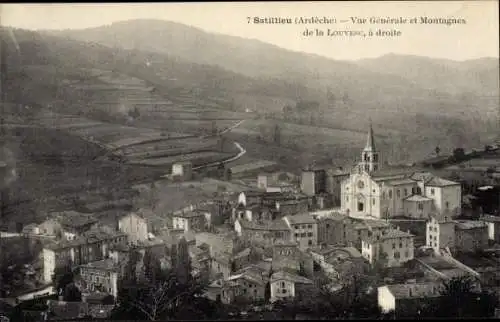 Ak Satillieu Ardèche, Vue générale et Montagnes de la Louvesc