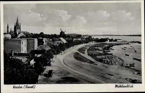 Ak Werder an der Havel, Mühlenblick