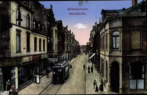 Ak Wilhelmshaven in Niedersachsen, Marktstraße
