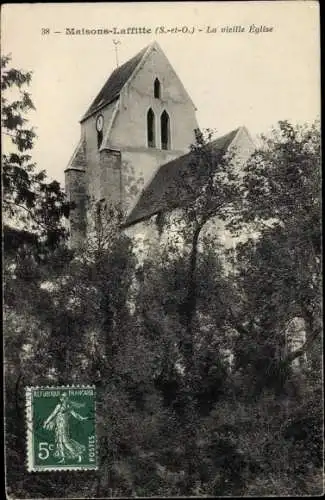 Ak Maisons Laffitte Yvelines, La vieille Eglise, Kirche