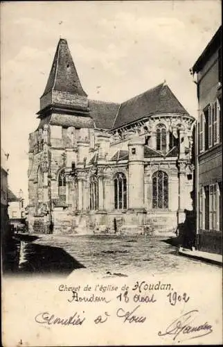 Ak Houdan Yvelines, Chevet de l'Eglise, Kirche