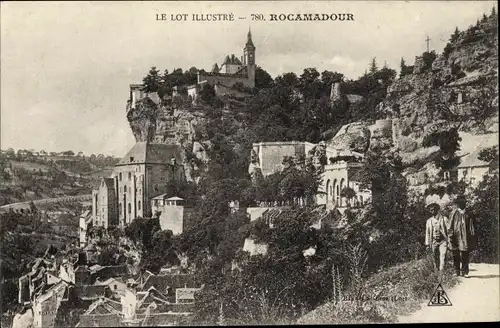 Ak Rocamadour Lot, Teilansicht