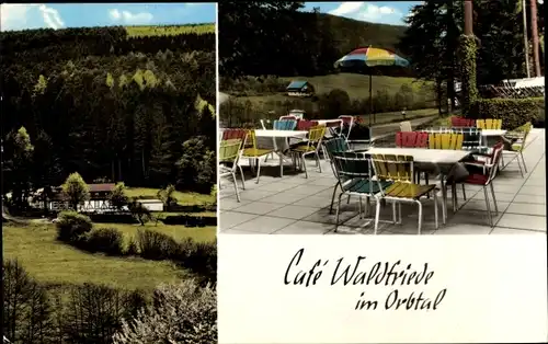 Ak Bad Orb im Main Kinzig Kreis Hessen, Café Waldfriede im Orbtal