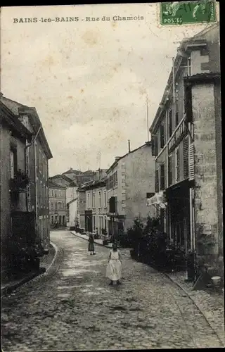 Ak Bains les Bains Vosges, Rue du Chamois