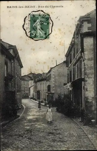 Ak Bains les Bains Vosges, Rue du Chamois