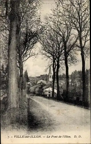 Ak Ville sur Illon Vosges, Pont de l'Illon