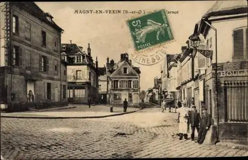 Ak Magny en Vexin Val d'Oise, La Rue Carnot, Boulangerie