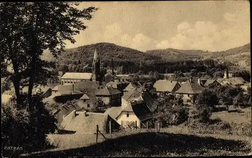 Ak Rougemont le Chateau Territoire de Belfort, Vue générale, Blick auf den Ort