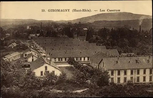 Ak Giromagny Territoire de Belfort, Les Casernes, Kasernen