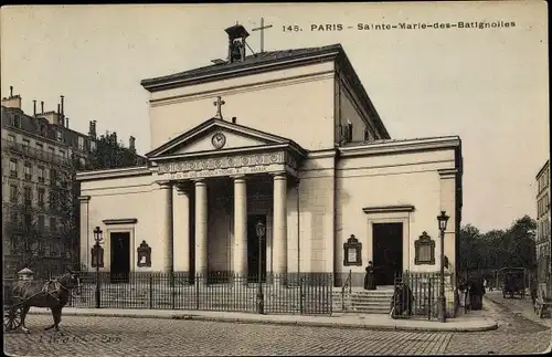 Ak Paris XVII., Eglise Sainte Marie des Batignolles