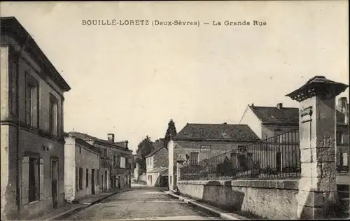 Ak Bouille Loretz Deux Sèvres, La Grande Rue