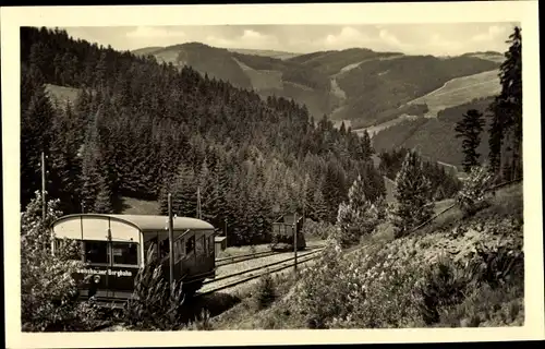 Ak Oberweißbach Thüringen, Oberweißbacher Bergbahn, Standseilbahn, Thüringer Wald
