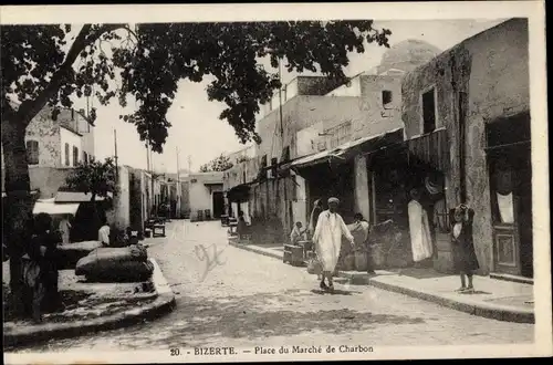 Ak Bizerte Tunesien, Place du marché de Charbon